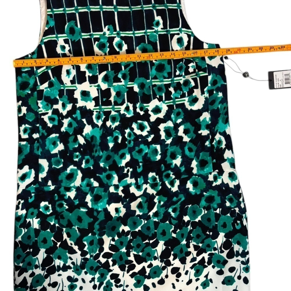 Adrianna Papell Business Sleeveless Printed Crepe Floral Shift Dress Size 10 - Picture 10 of 13